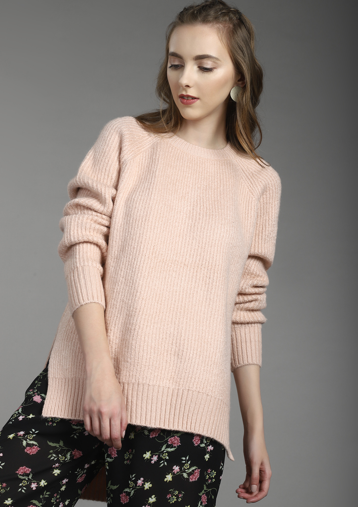 COLD HEARTED NUDE PINK JUMPER