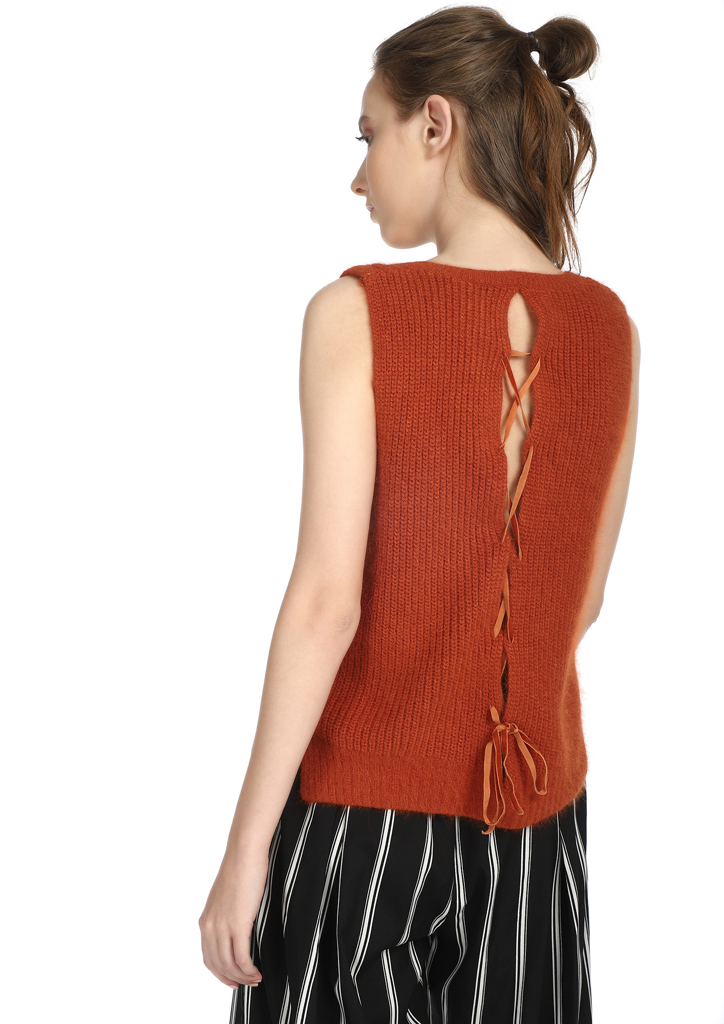 Play It Cool Brick Red Vest Top