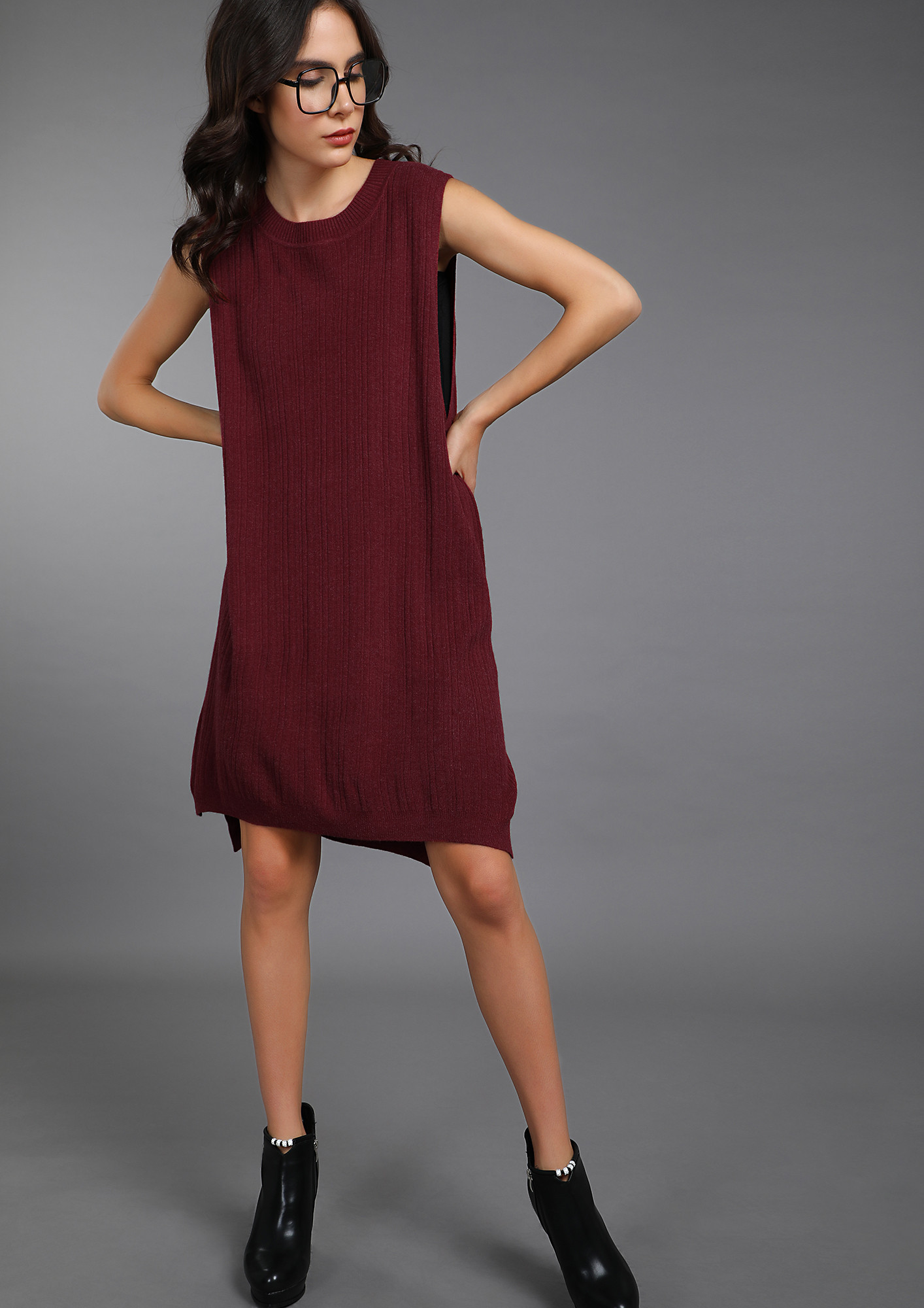 COMFORT OVER ANYTHING RED SHIFT DRESS