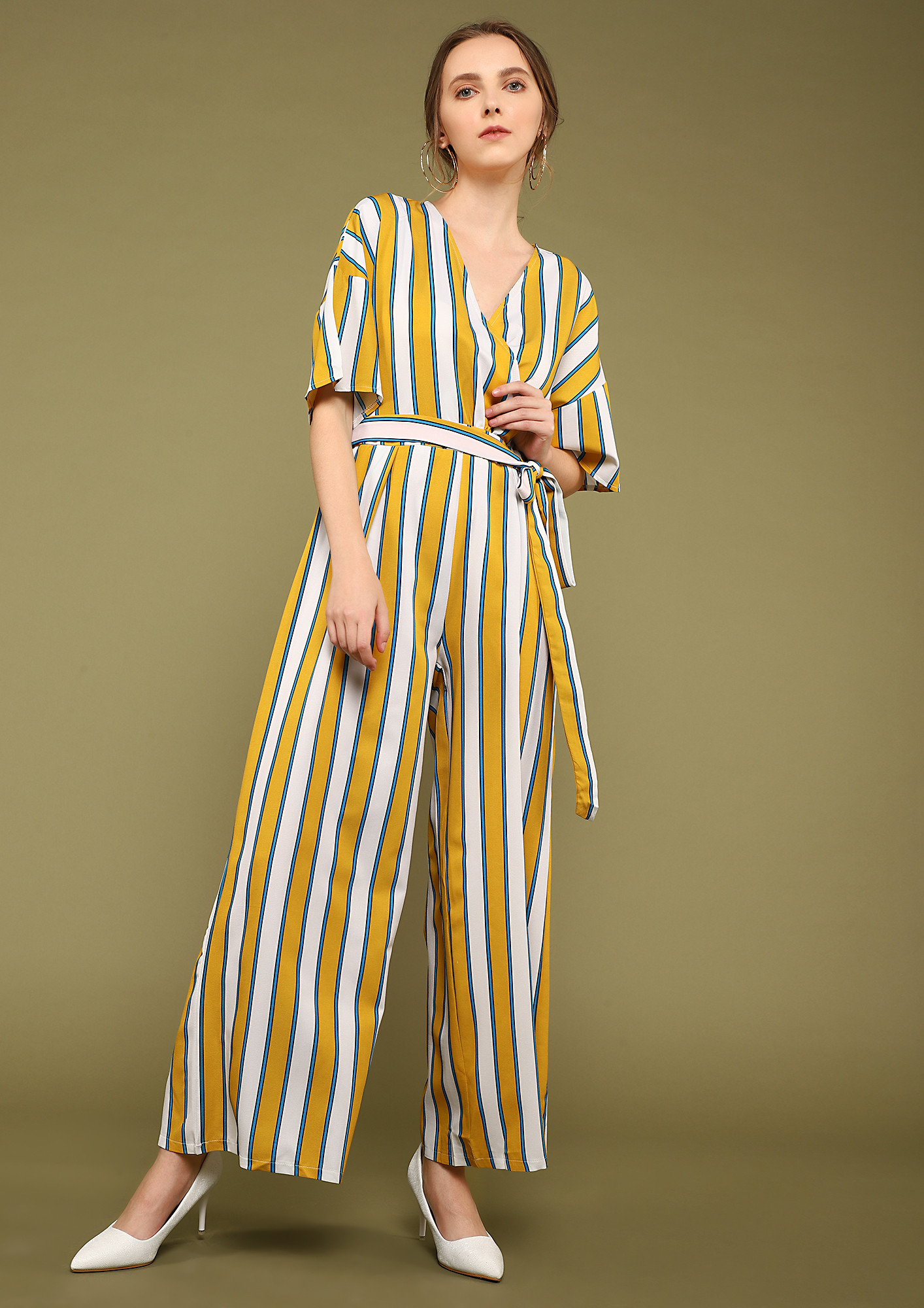 LINES OF WISDOM YELLOW JUMPSUIT
