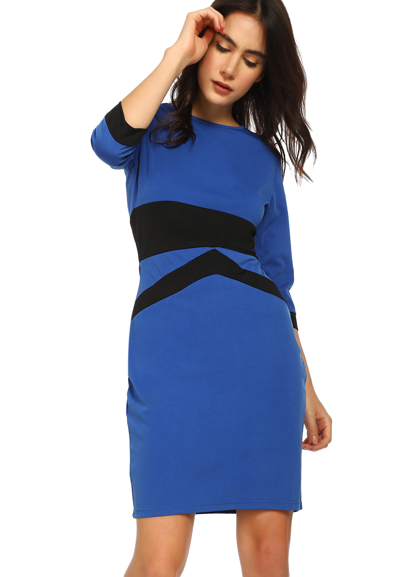 WORTH MY TIME ELECTRIC BLUE SHIFT DRESS
