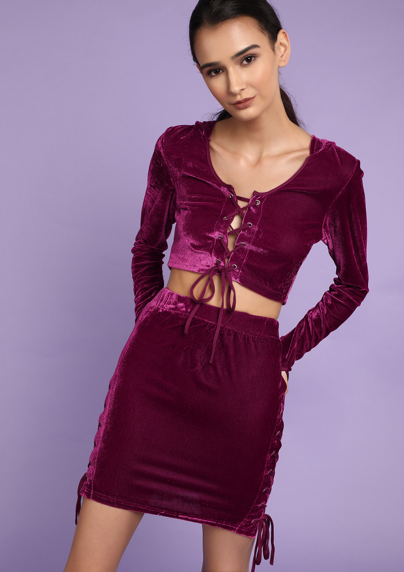 COOL LUXE PURPLE TWO PIECE SET