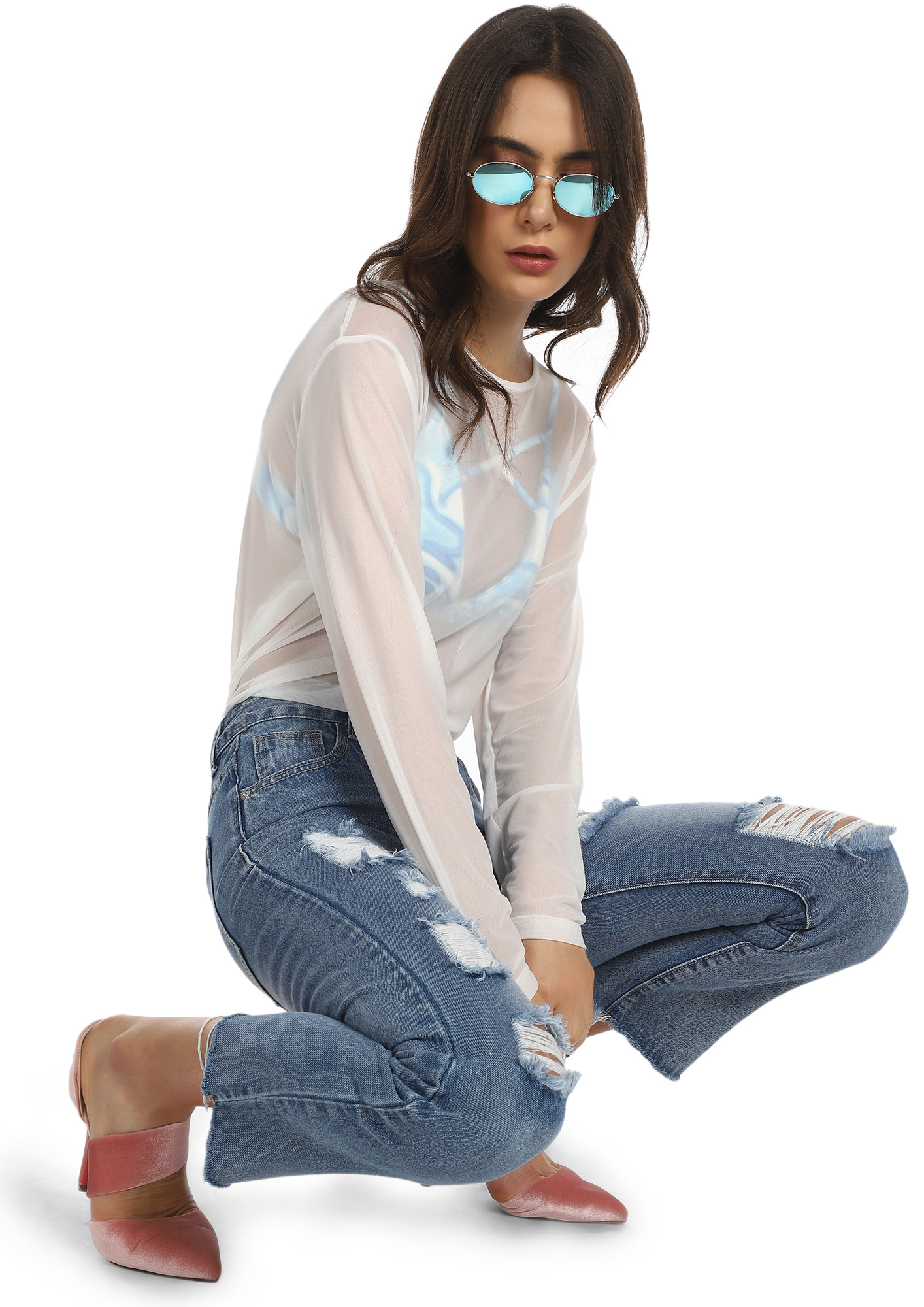 HAPPY ENDING LIGHT BLUE CROPPED JEANS
