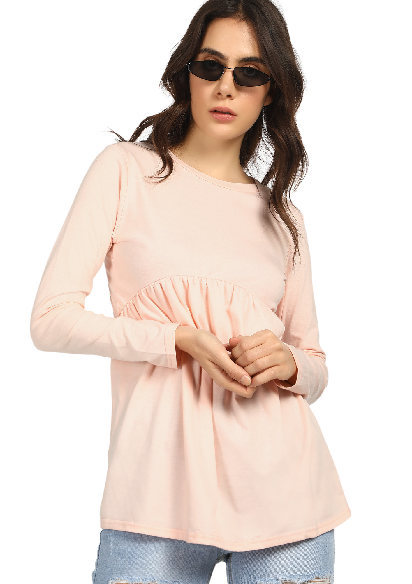 PRETTY IN BASIC BABY PINK TOP