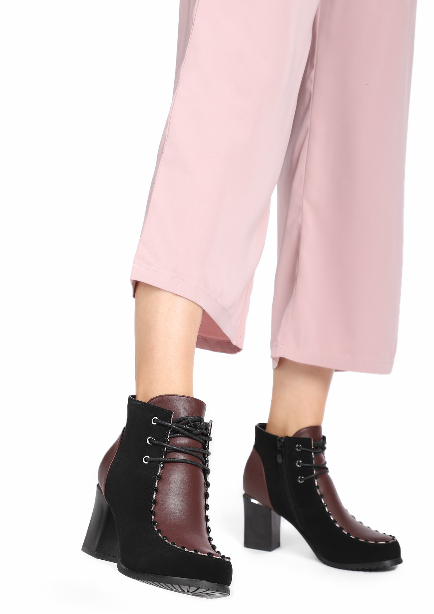 SUCH HIGH STANDARDS BURGUNDY HEELED SHOES