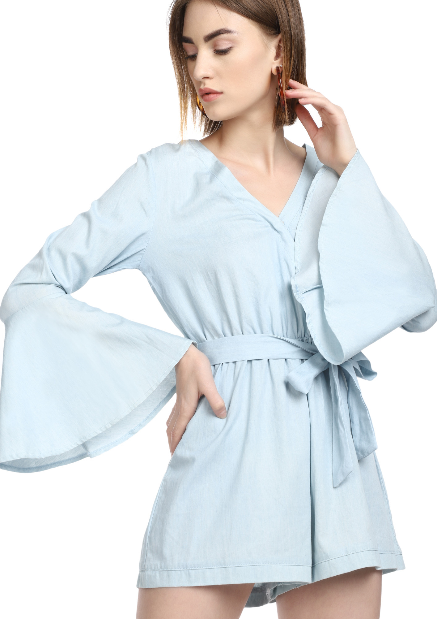 WAY TOO RELAXED CHALKY BLUE ROMPER