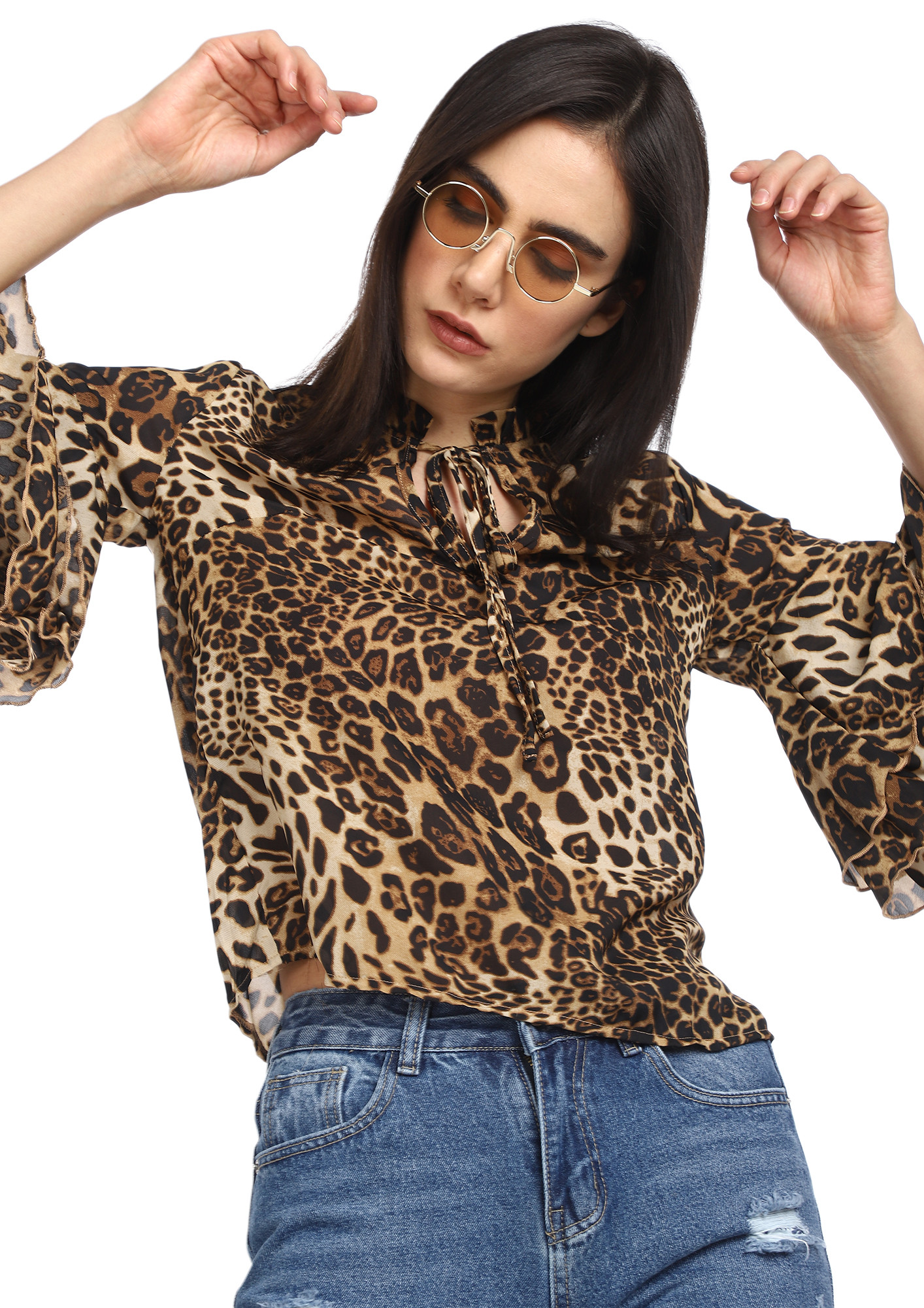 Buy GOING WITH THE WILD LEOPARD PRINT BLOUSE for Women Online in India