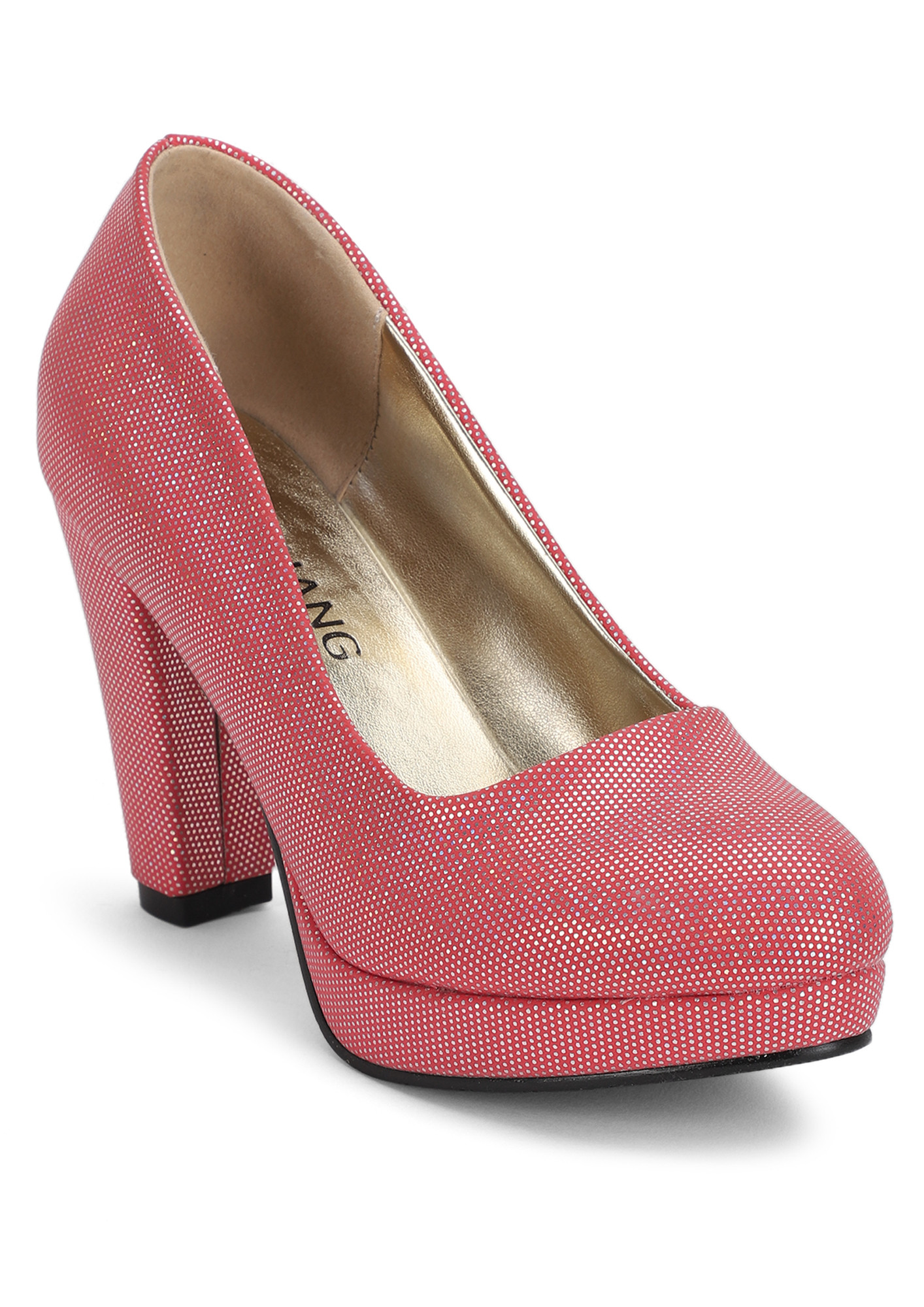 SHINE AND KISSES RED PUMPS