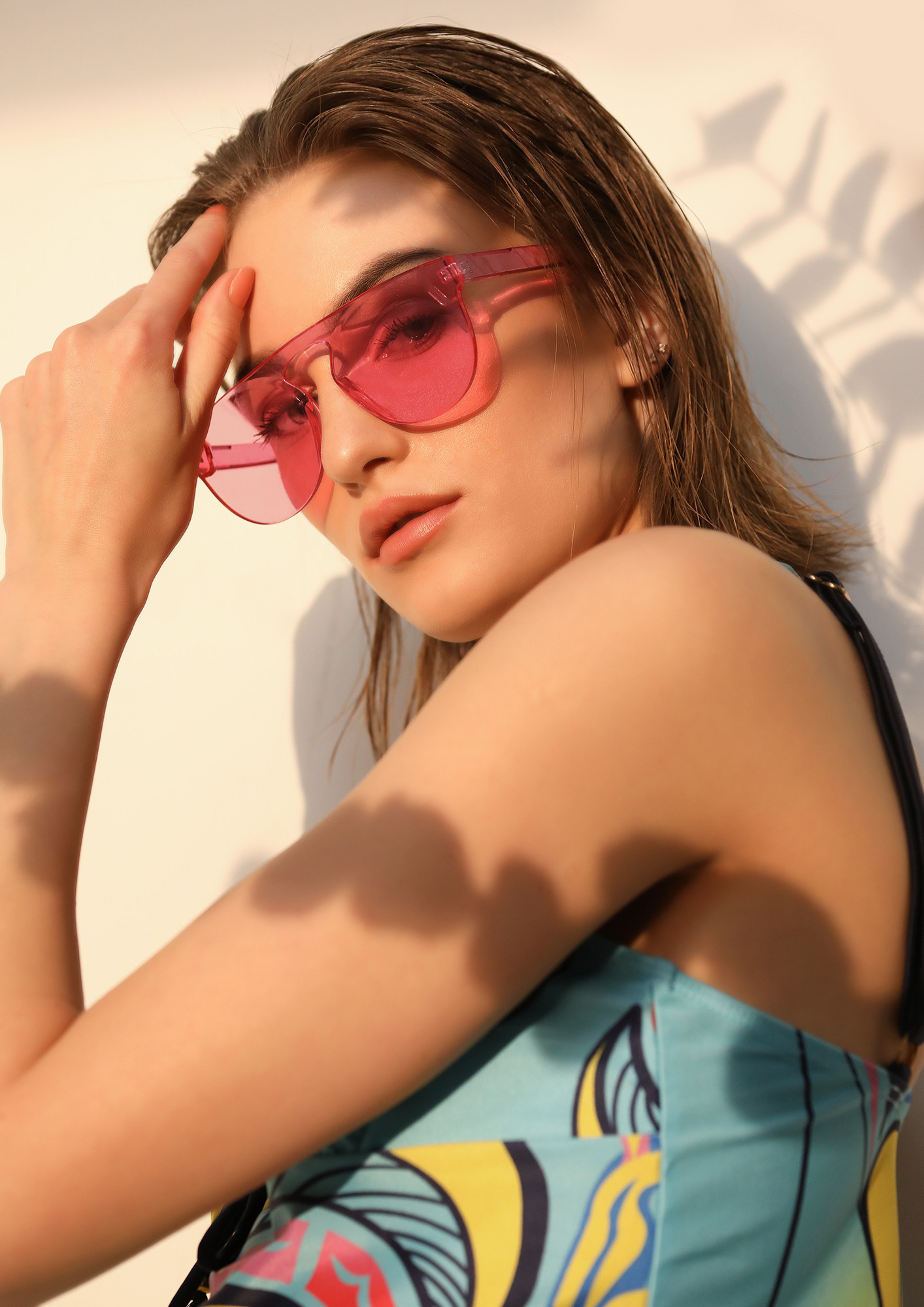 THE QUIRKY KIND PINK AVIATOR SUNGLASSES