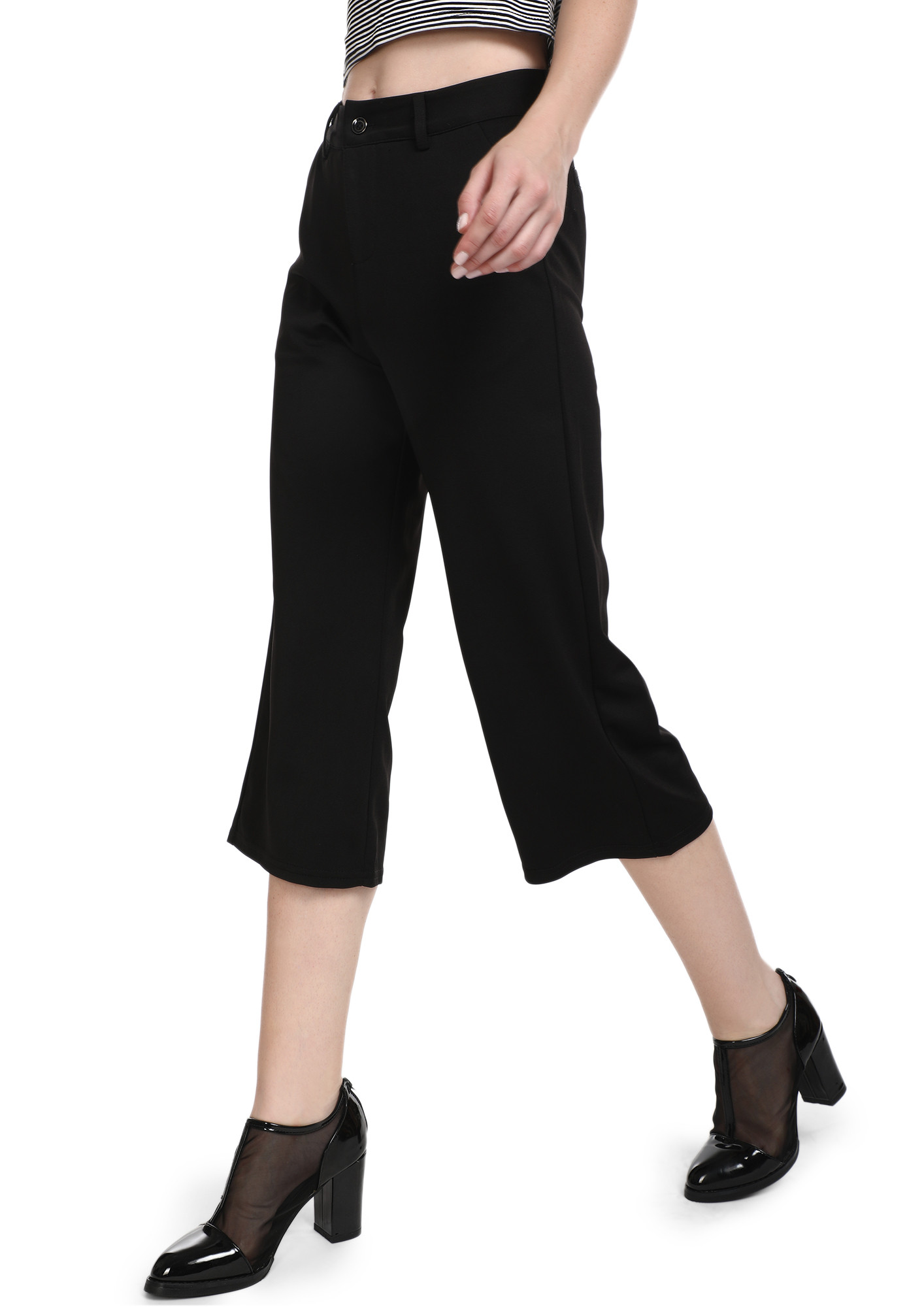 START WITH SOME FLARE BLACK CULOTTES