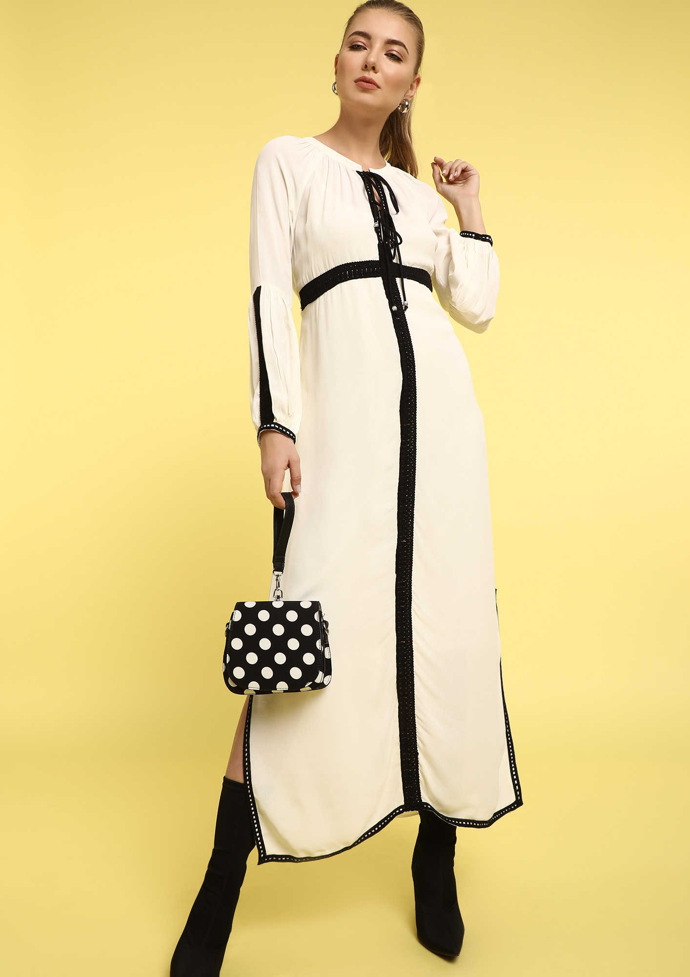 NUN OF YOUR BUSINESS WHITE MAXI DRESS