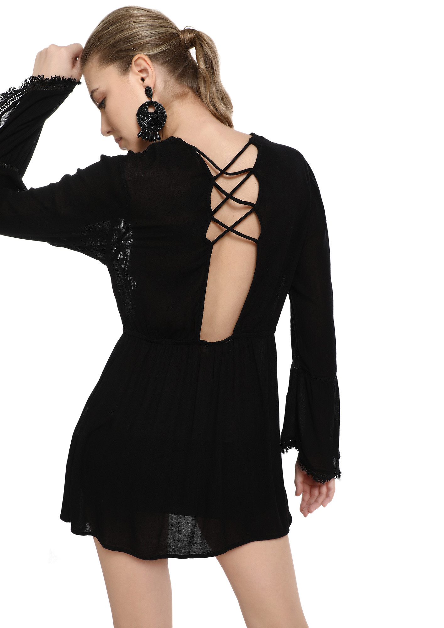 ALWAYS AND FOREVER BLACK TUNIC DRESS