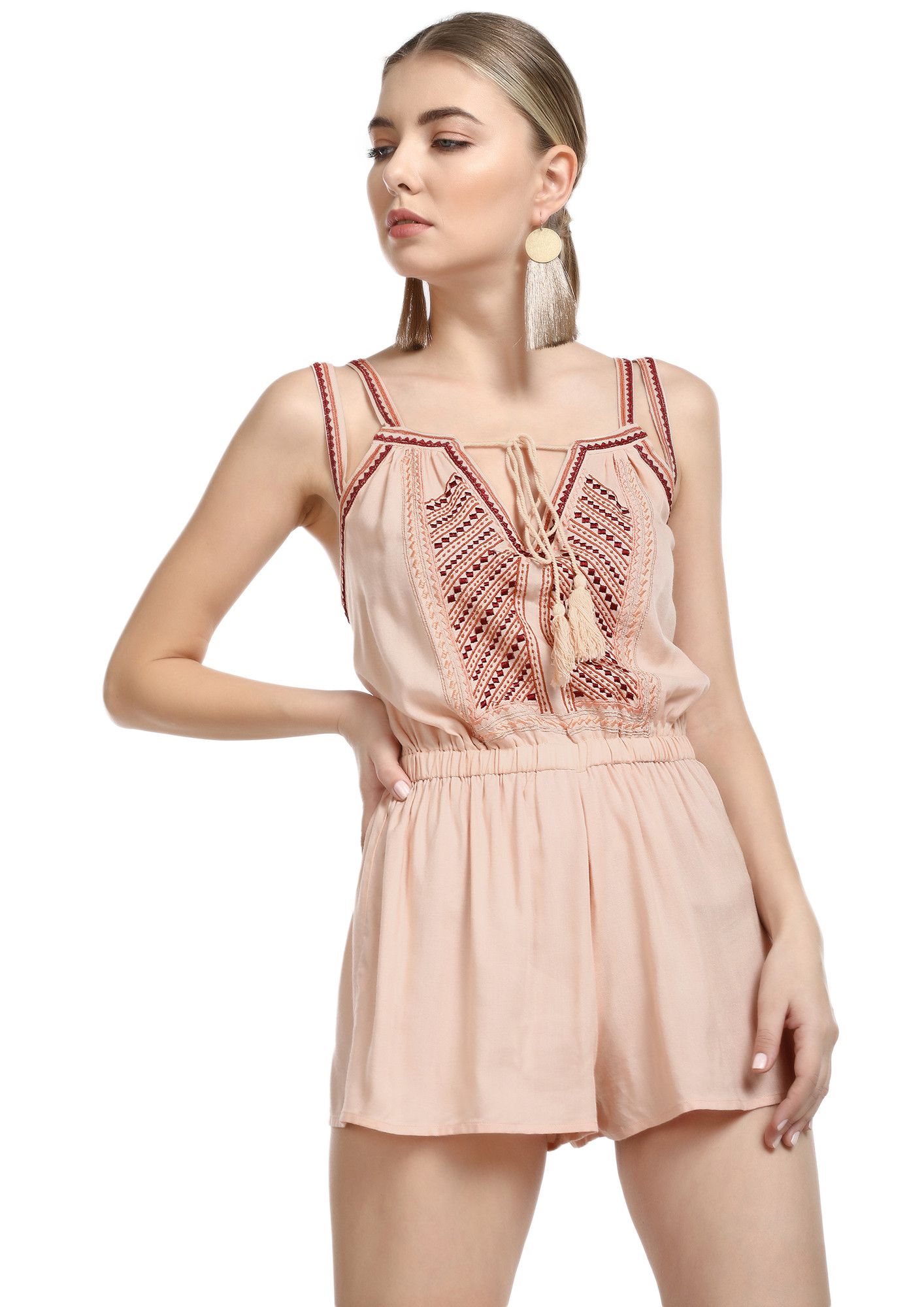 LET'S GO VACAYING PINK ROMPER
