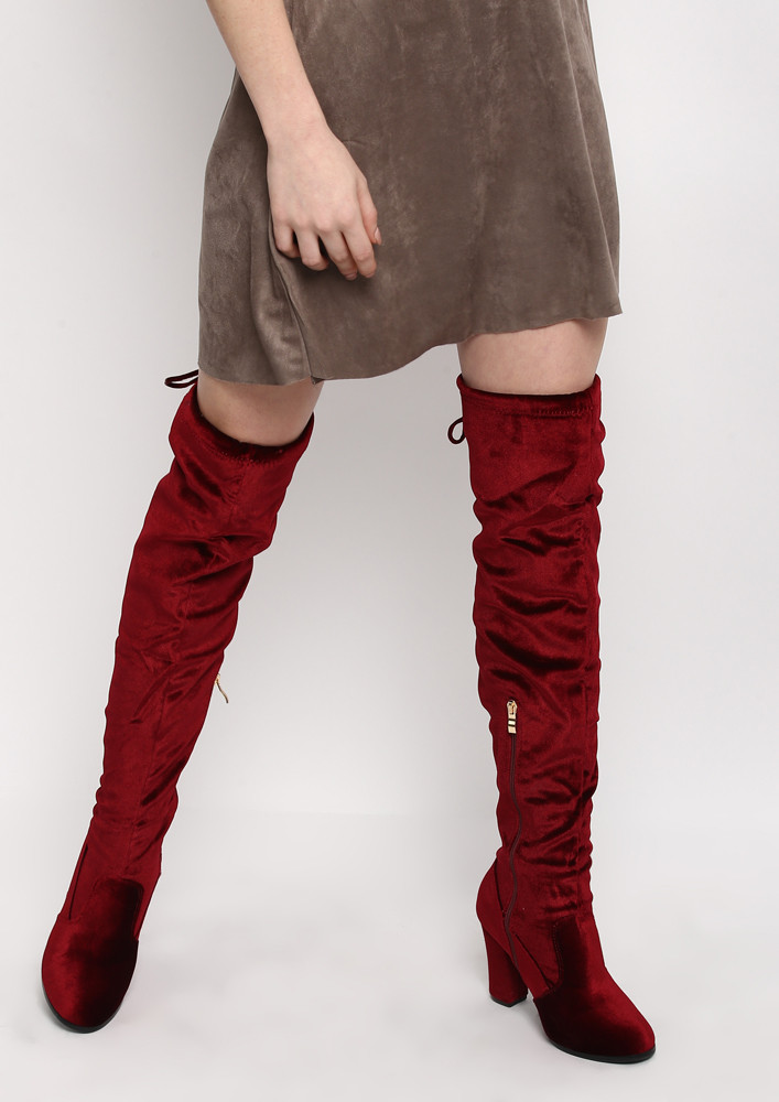 Women Suede Sexy Thigh High Long Boots Heels Party Shoes | Walmart Canada-sieuthinhanong.vn