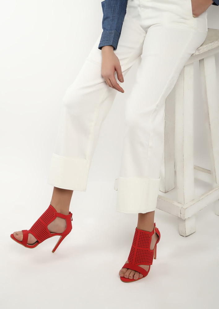 Buy Red Stap Platform Heels Online In India At Discounted Prices