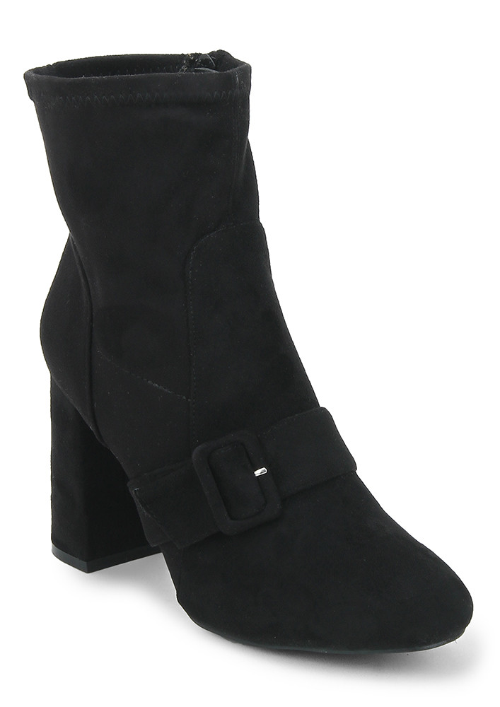 TOUGH GIRL'S CHIC BLACK ANKLE BOOTS