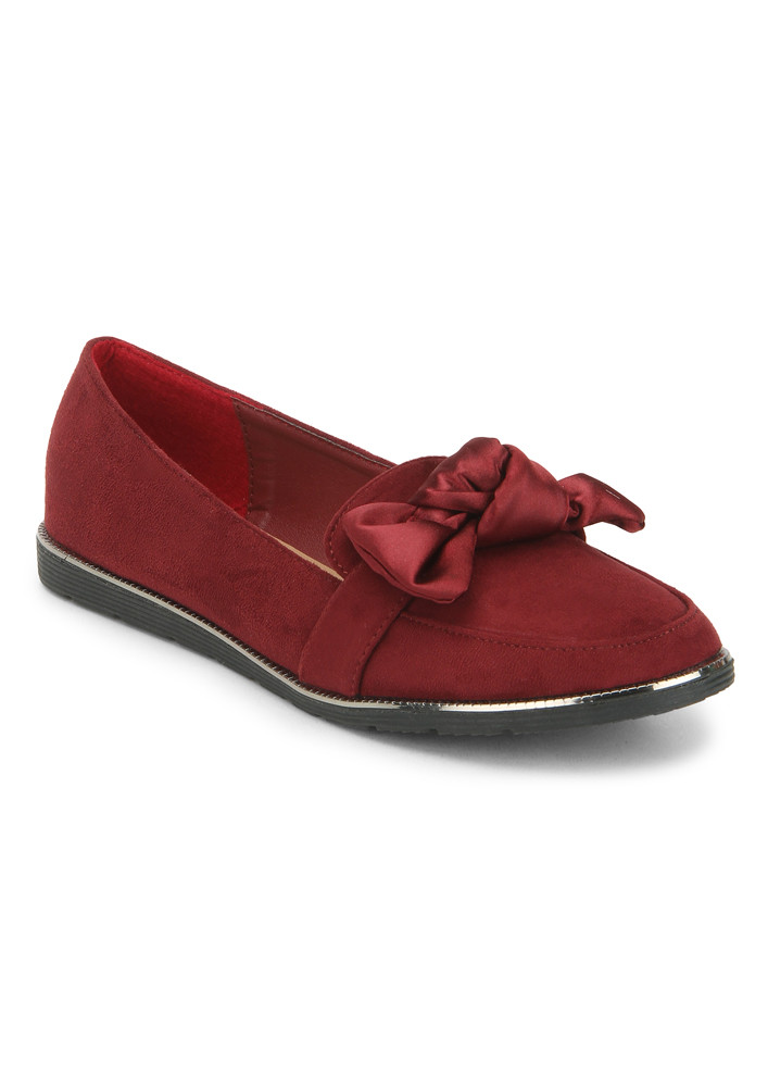 WINE BOW LOAFERS