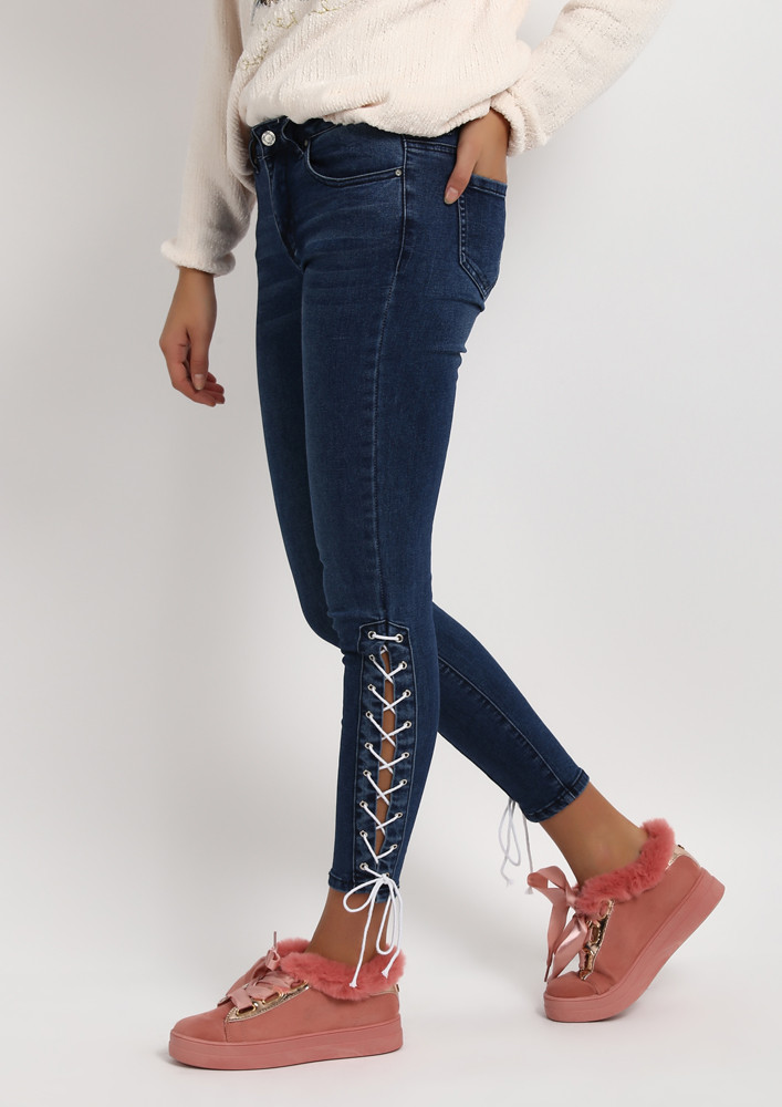BOTTOM TIE-UP JEANS