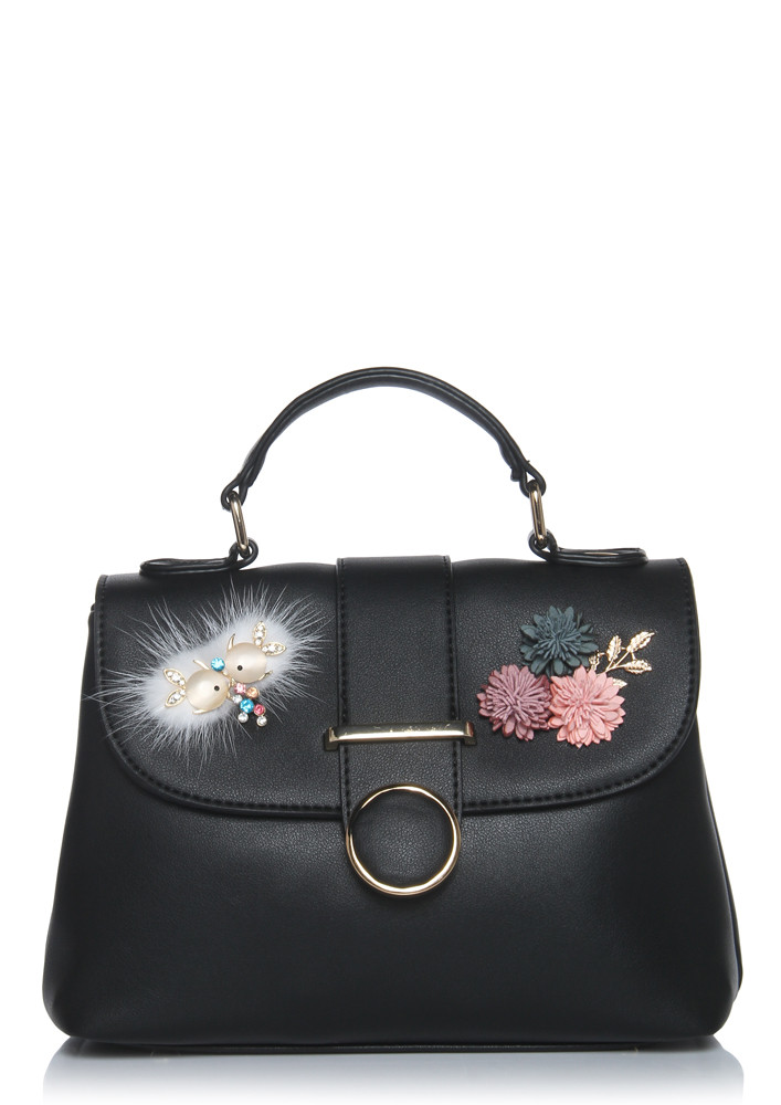 WANT IT ALL FLOWER PATCHED BAG
