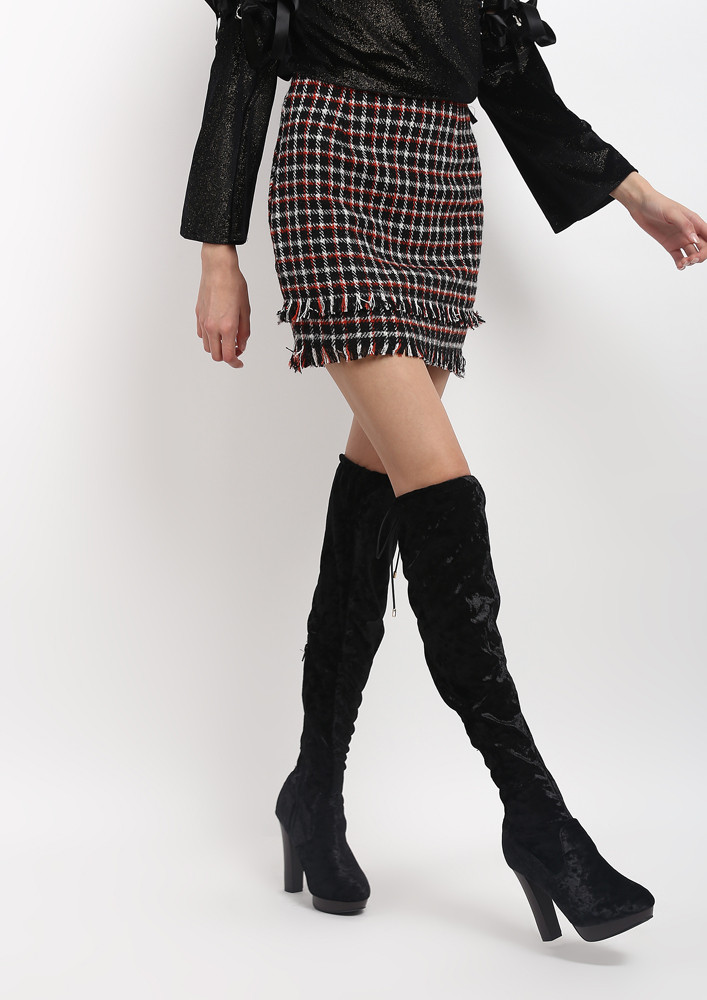 Long skirts N21  Check maxi skirt  C16110120152