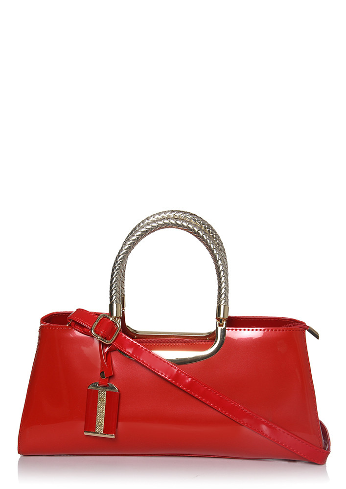 Red Leopard Flower Rhinestone Fashion Handbag | D&H Handbags