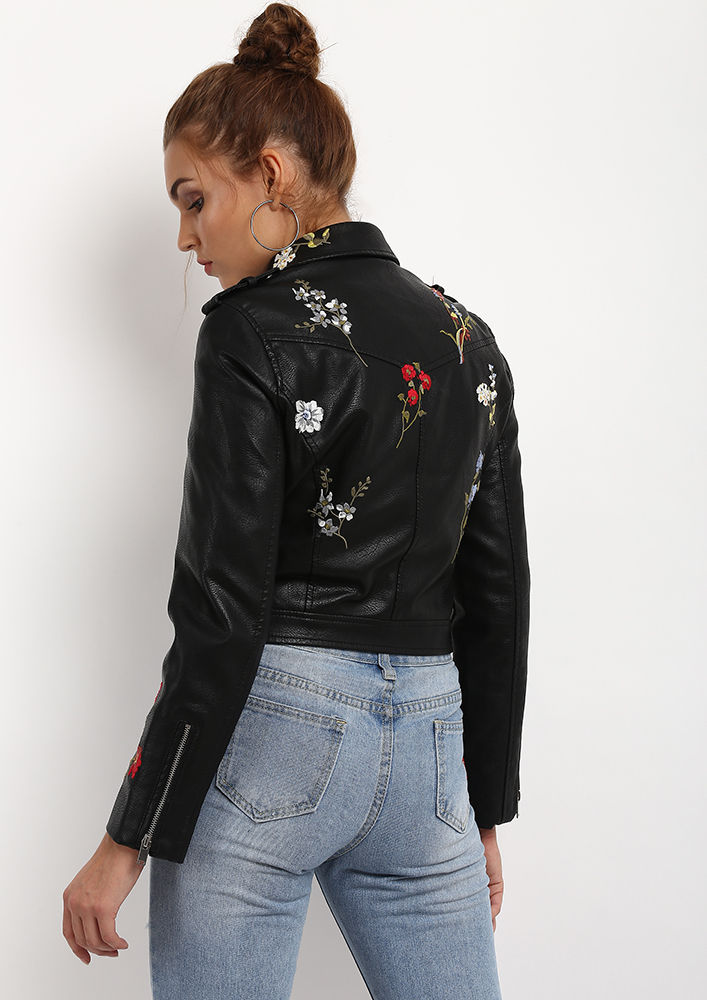 MATILDA JANE Mama Black Side Zip Jacket Size Large EUC | eBay