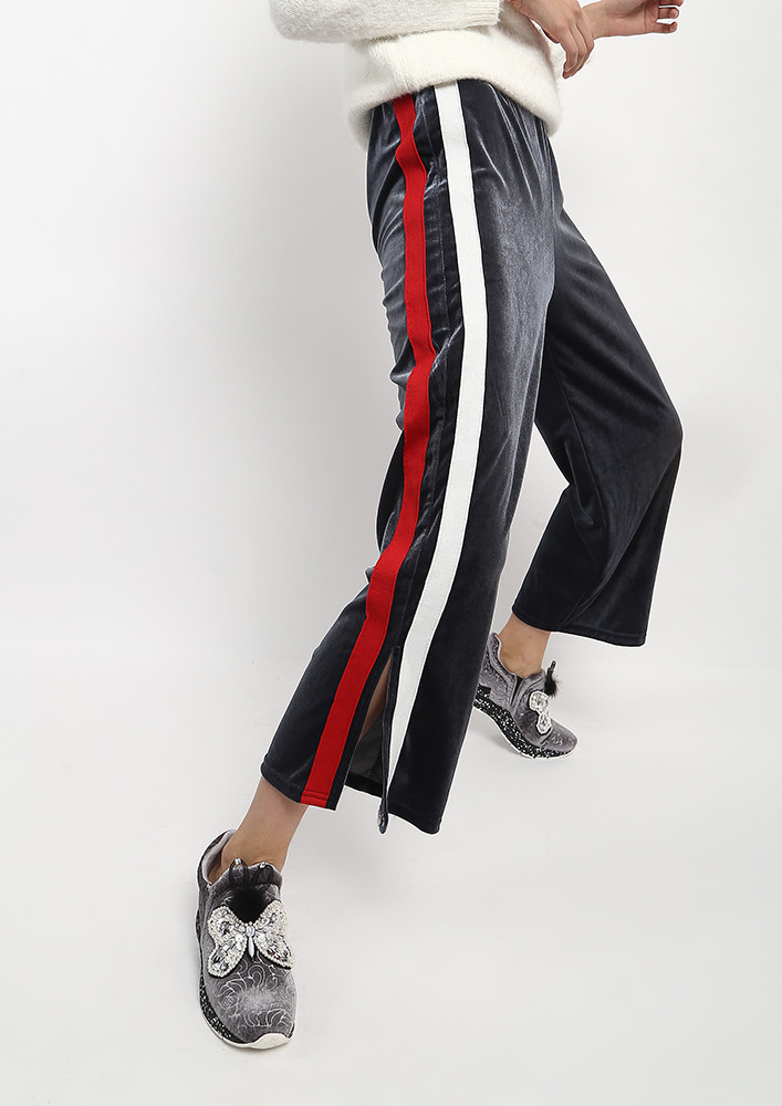 Amazon.com: SCOFEEL Women's Comfort Fit Wide Leg Velvet Pants Drawstring  High Waist Velour Pants Grey : Clothing, Shoes & Jewelry