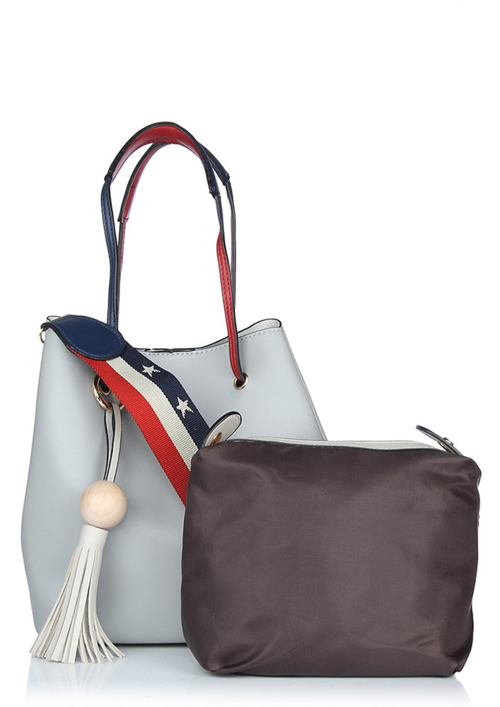 TOTE AROUND WITH GREY TOTE BAG