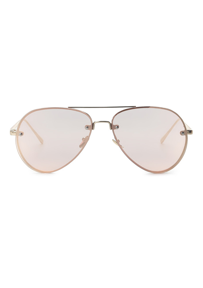 CLEARLY PERFECT PINK  AVIATOR SUNGLASSES