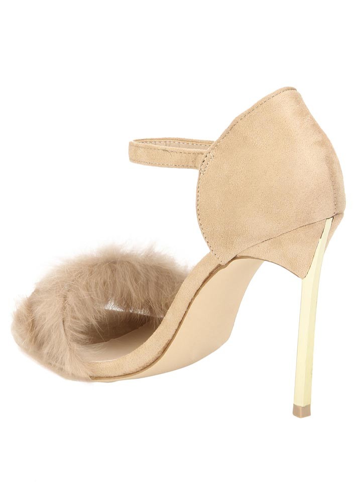 Crystal Feather High Heel Gold – Palazzo Couture Online