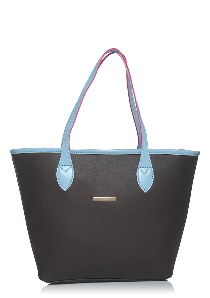 TOTE FOR THE DAY IN BABY BLUE