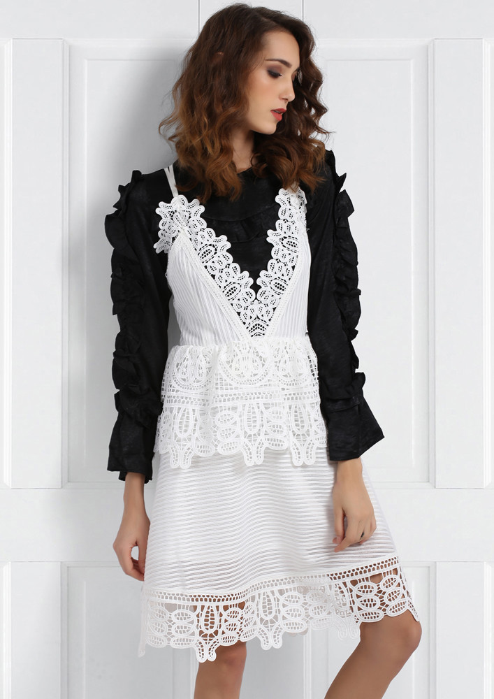 FALL FROM LACE WHITE DRESS