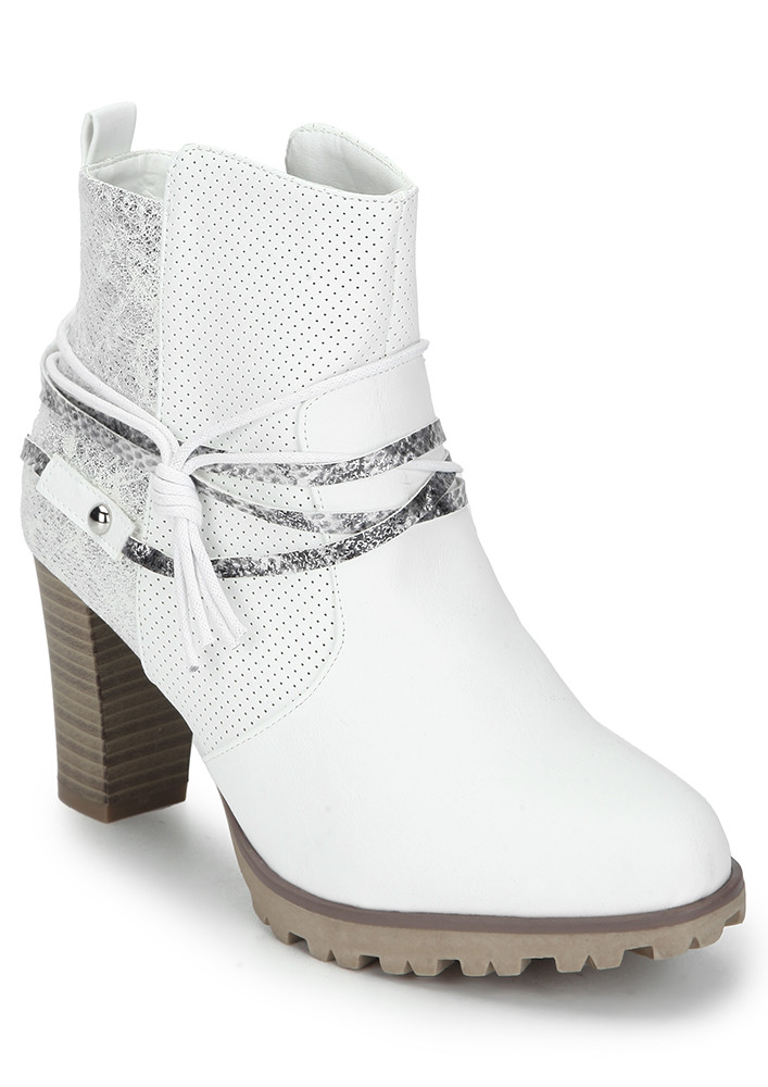 MOONLIGHT WHITE SHOE BOOTS