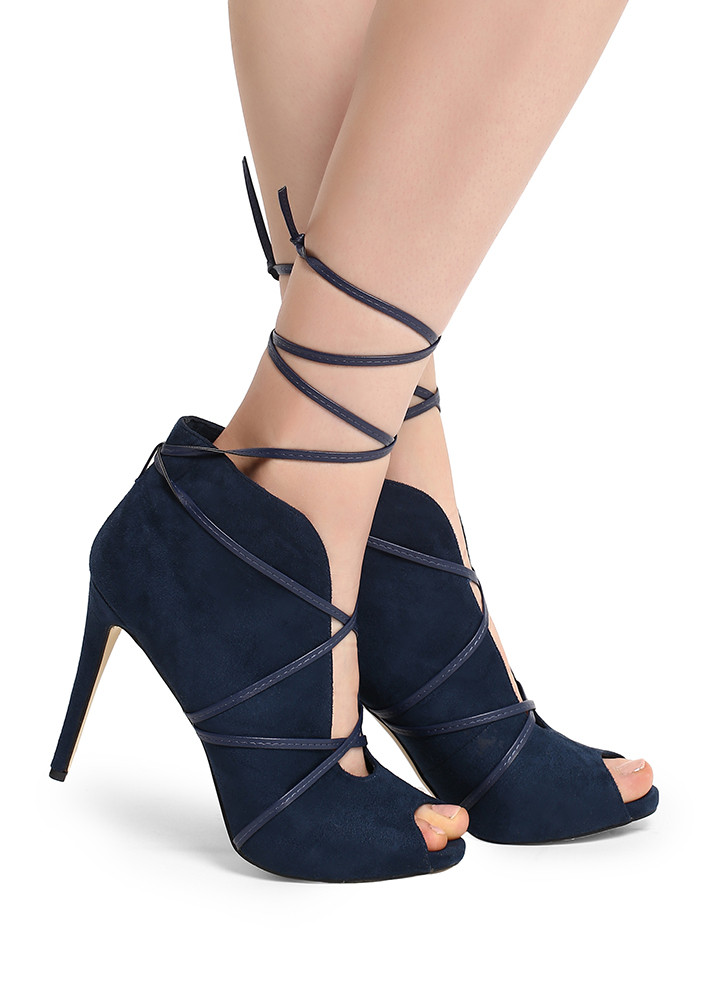 Blue Ankle strap Block Heels – GABRIELLASPICK.COM-gemektower.com.vn