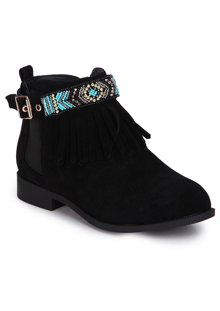 BUCKLE UP IN STYLE BLACK BOOTIES