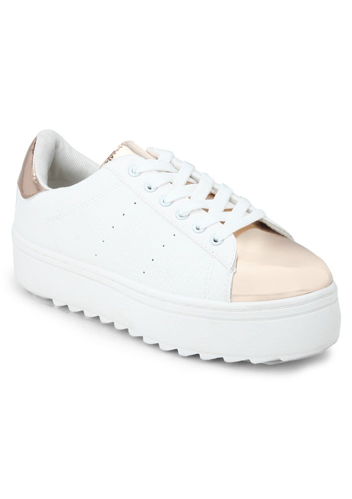 TOE THE LINE CHAMPAGNE SNEAKERS