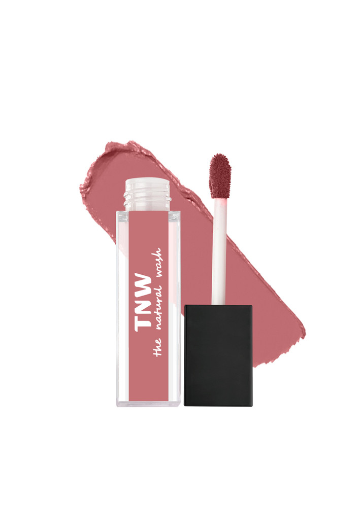 TNW -The Natural Wash Matte Velvet Longstay Liquid Lipstick Mini with Macadamia Oil and Argan Oil - 04 | Transferproof | Pigmented | Pinktastic | Pink