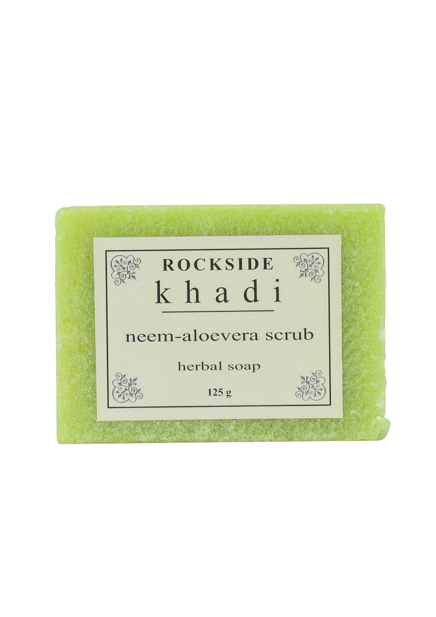 ROCKSIDE Khadi Neem Aloevera Scrub Herbal Soap  (  Set Of 4 )