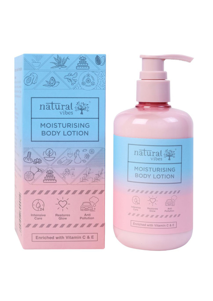 Natural Vibes Moisturising Body Lotion for Intense Repair, Hydration & Glow 300 ml