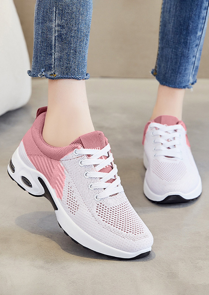 PINK-WHITE CASUAL CHUNKY TRAINERS
