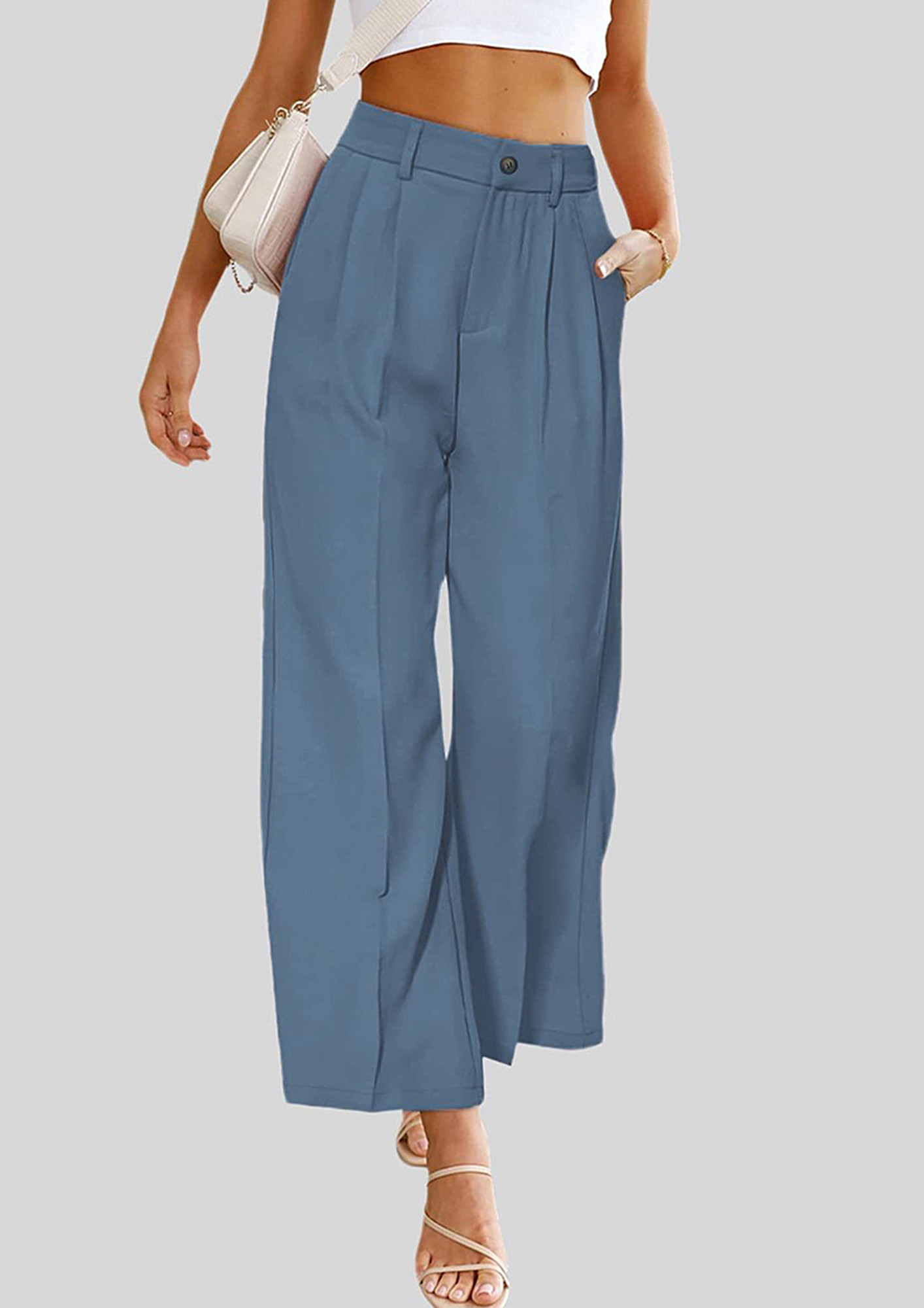 Ginger by Lifestyle Sky Blue Cotton Pants