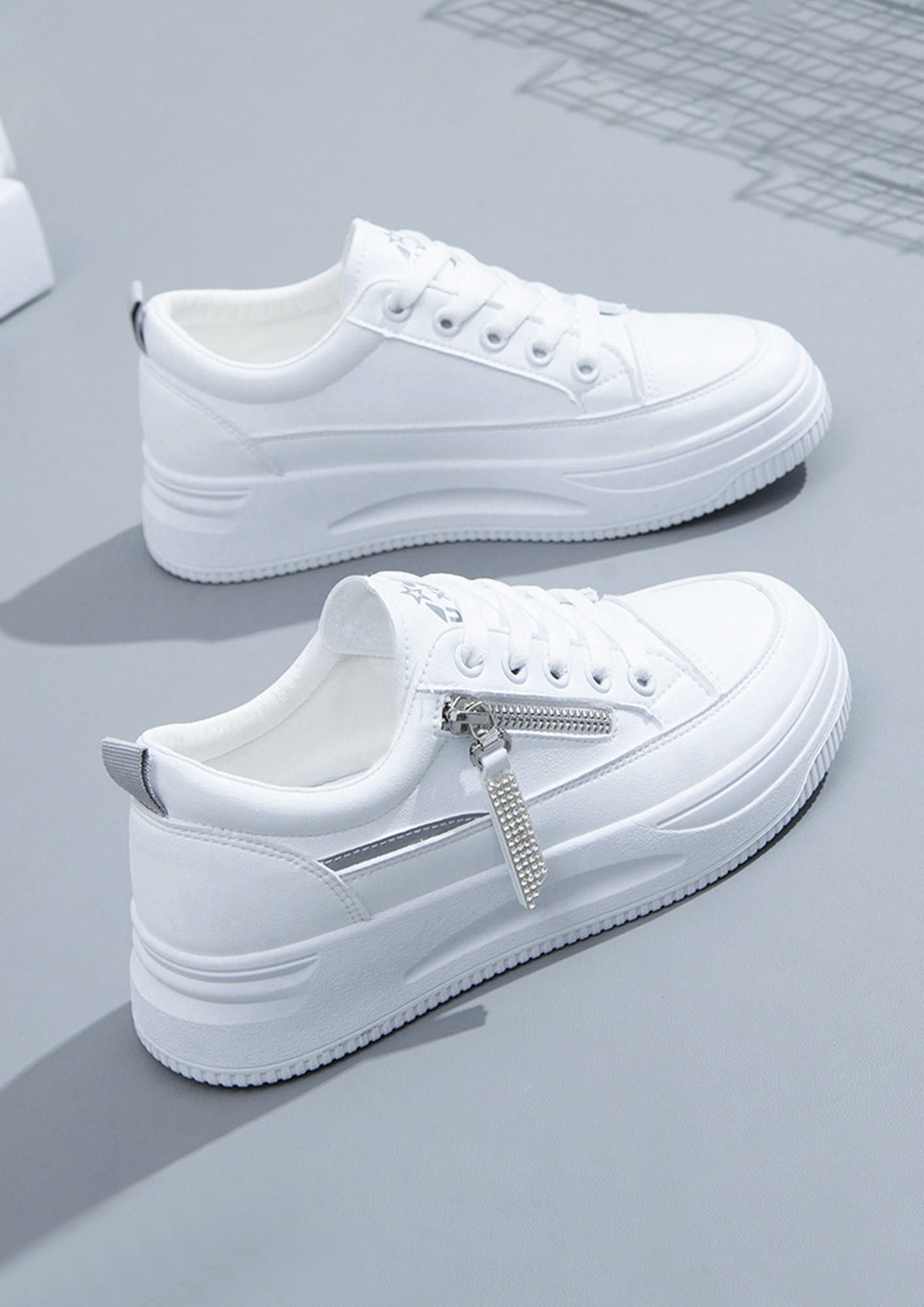  Hurley Women's Lulu Sneakers, Gray/White, 6