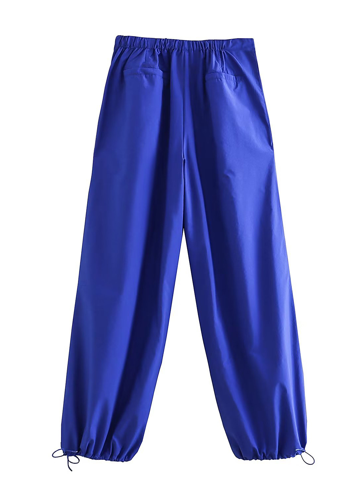 Buy PLEATED DARK BLUE PARACHUTE PANTS for Women Online in India