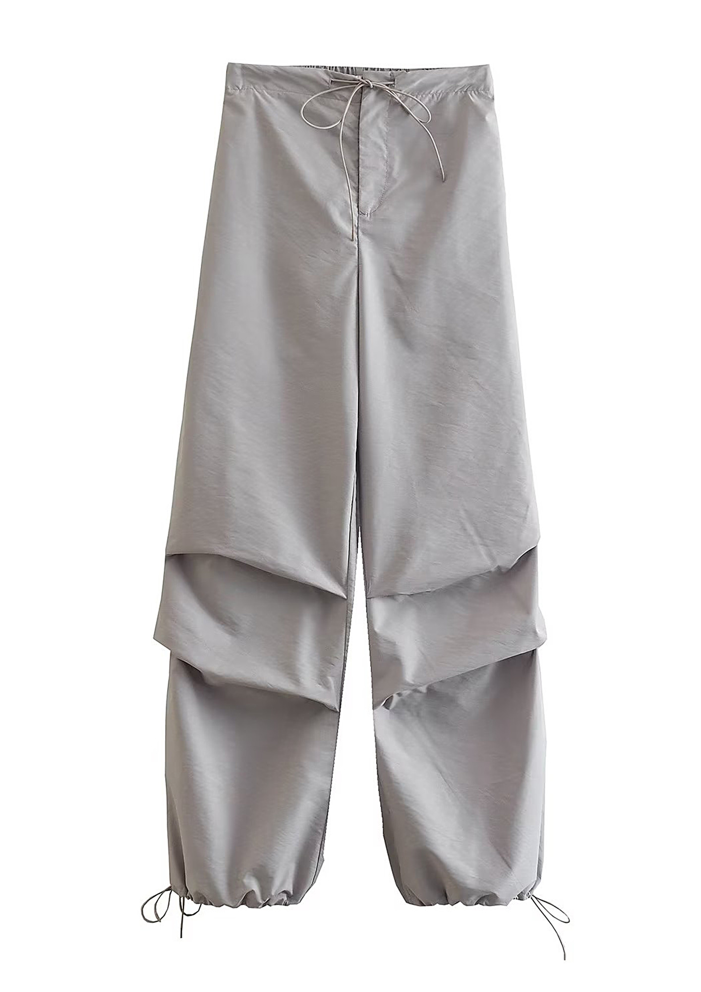 Buy HIGH-WAIST WHITE PARACHUTE PANTS for Women Online in India