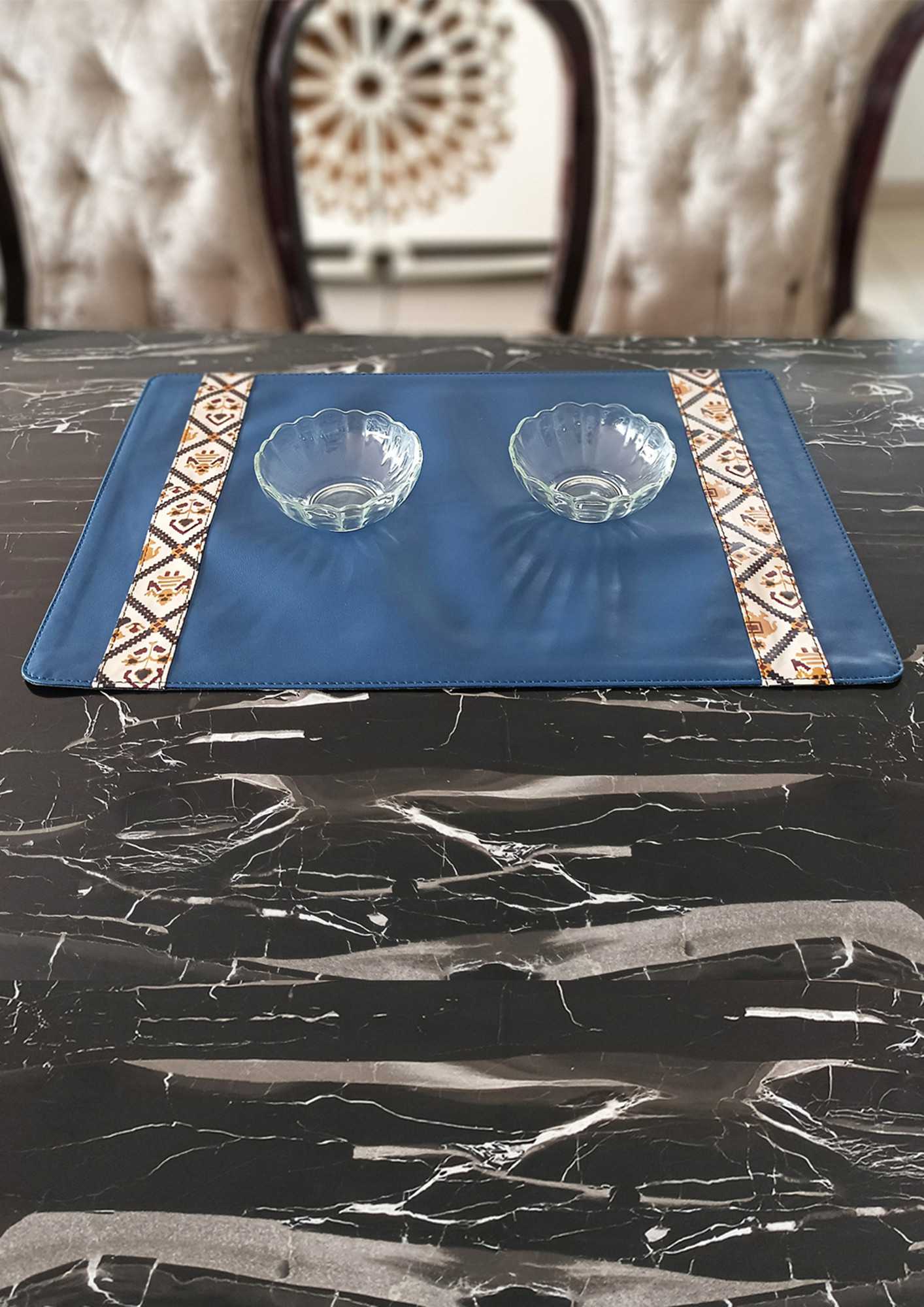 Imars Table Mat Straight - Blue Patola