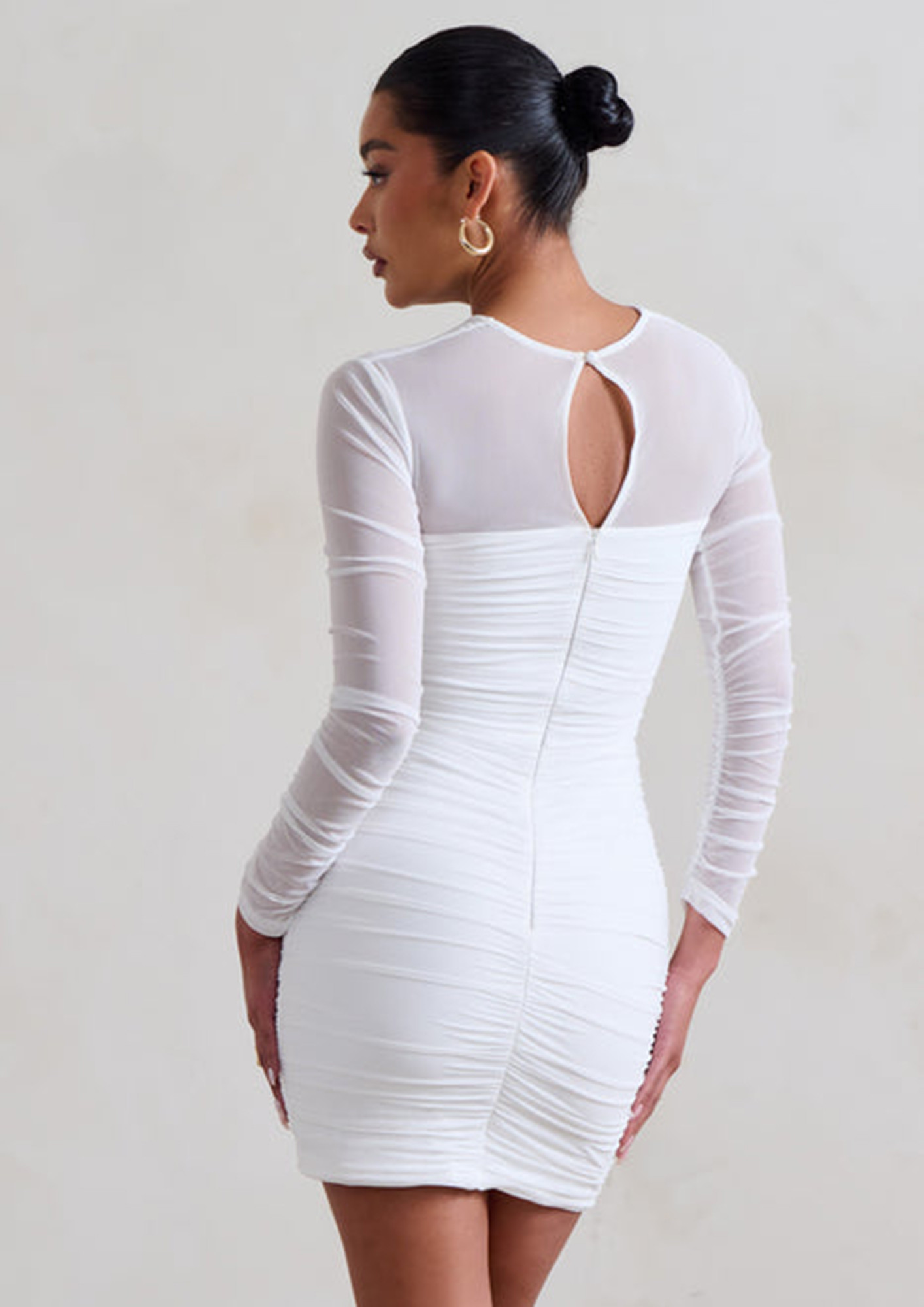 Refine White One Shoulder Bodycon Midi Dress – Club L London - USA