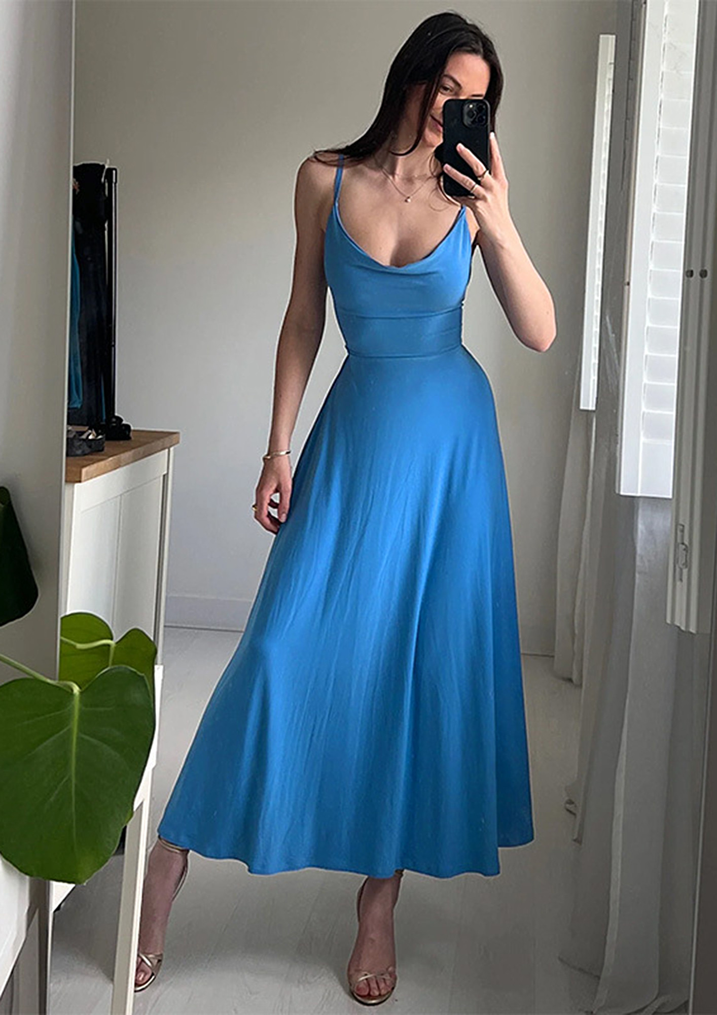 Royal Blue Lace V Neck Spaghetti Straps Bridesmaid Dress, Cheap Homecoming  Dress, MH311 – Musebridals